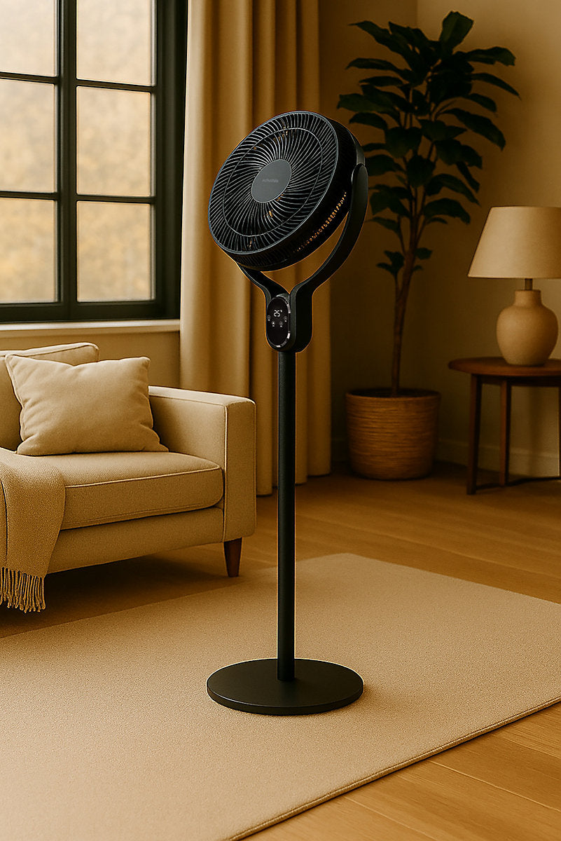 Scholtès Ventilador de Pie Digital 40 cm Negro Silencioso