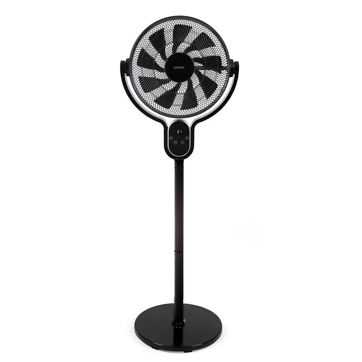 Scholtès Ventilador de Pie Digital 40 cm Negro Silencioso
