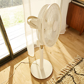 GoodHome Carrao Ventilador de pie 41,5 cm, 3 velocidades