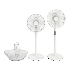 GoodHome Carrao Ventilador de pie 41,5 cm, 3 velocidades