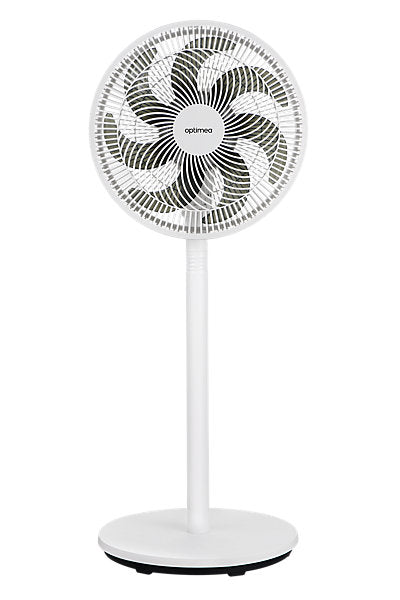 Optimea OVP-AR30B Ventilador Pie 3 Velocidades Blanco con Oscilación 85°