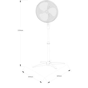 Ventilador de Pie Oscillante e Inclinable 40 cm 3 Velocidades