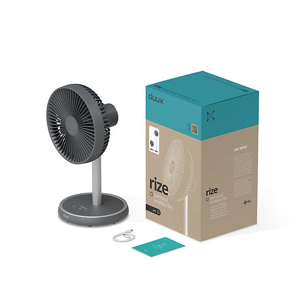 Duux Rize Ventilador De Pie Recargable Altura 34‑75 cm