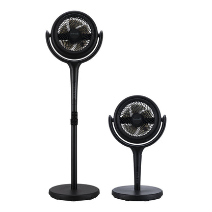 GoodHome GHOPF20-BKDC Ventilador de Pie Silencioso 36,5 cm Negro 12 Velocidades + Oscilación 3D