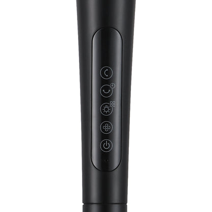 GoodHome GHOPF20-BKDC Ventilador de Pie Silencioso 36,5 cm Negro 12 Velocidades + Oscilación 3D