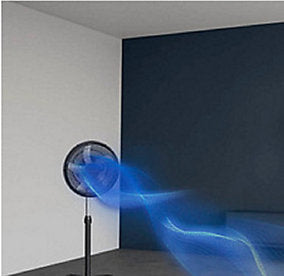 Rowenta Turbo Essential VU3110F0 Ventilador de Pie Negro 3 Velocidades