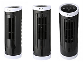 Pureline VENTY EREBUS Ventilador Torre Compacto Rotativo 20W Negro