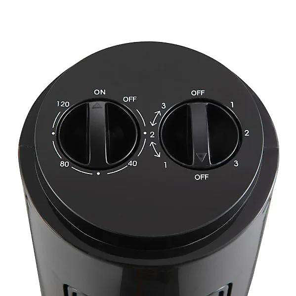 Watts Ventilador Columna Oscilante Fija 50 W Negro