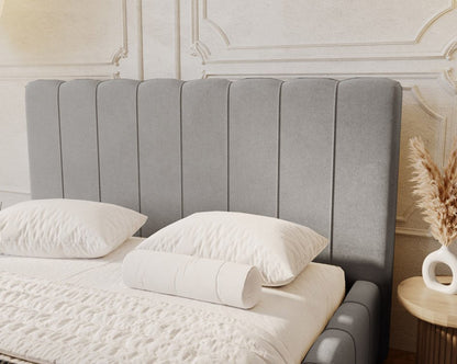 Designer Polsterbett Alvano in Samt mit Stauraum