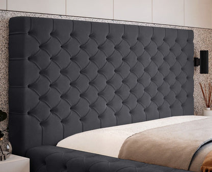 Designer Polsterbett Lana Samt mit Stauraum