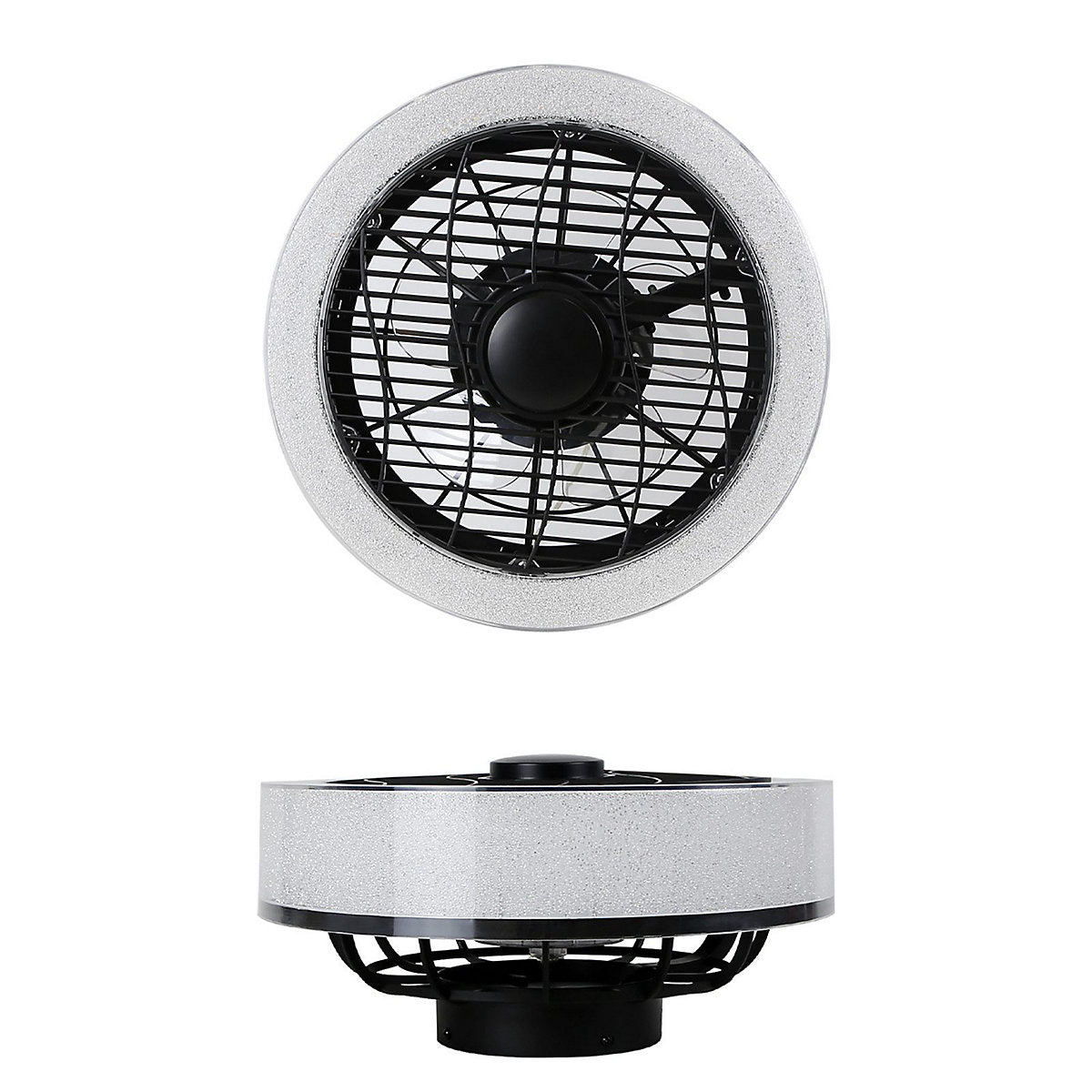 ZMH Ventilador De Techo Negro Silencioso Luz y Control Remoto