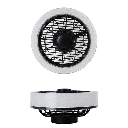 ZMH Ventilador De Techo Negro Silencioso Luz y Control Remoto