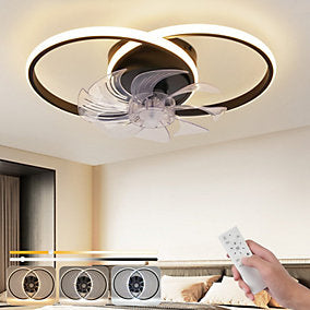 ZMH Ventiladorde Techo con Luz Silencioso 36W 6 Velocidades